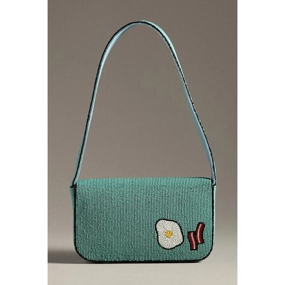 Anthropologie beaded Fiona bag- Bacon and Eggs - Picture 3 of 3